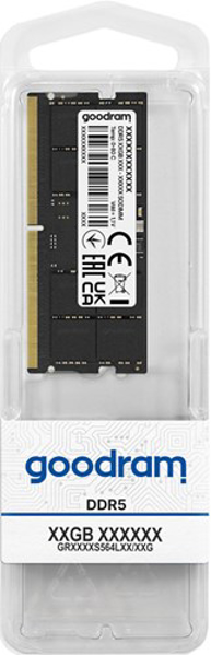Kép GOODRAM SO-DIMM DDR5 16GB 4800MHz CL40 2048x8 Memória modul (GR4800S564L40S/16G)