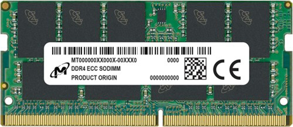 Kép Micron SO-DIMM ECC DDR4 16GB 1Rx8 3200MHz PC4-25600 MTA9ASF2G72HZ-3G2R (MTA9ASF2G72HZ-3G2R)