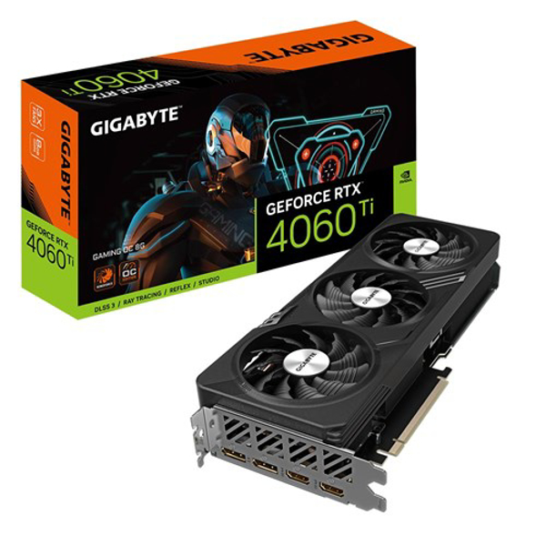Kép Gigabyte GeForce RTX­­ 4060 Ti GAMING OC 8G NVIDIA GeForce RTX 4060 Ti 8 GB GDDR6 DLSS 3 Videokártya (GV-N406TGAMING OC-8GD)