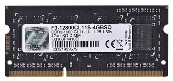 Kép G.Skill 4GB DDR3-1600 SQ Memória modul 1 x 4 GB 1066 MHz (F3-12800CL11S-4GBSQ)