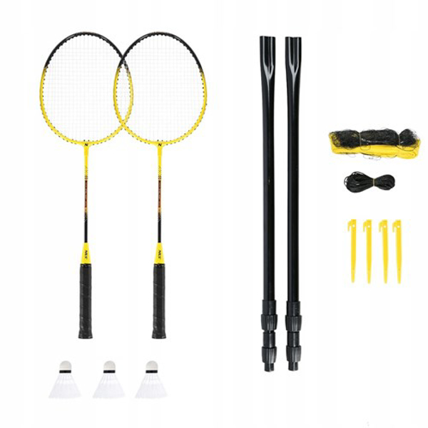 Kép NILS NRZ262 ALUMINUM badminton set 2 rackets, 3 feather shuttlecocks, net 600x60cm, cover