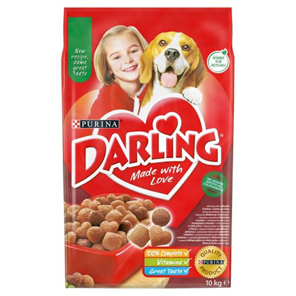 Kép PURINA Darling Beef with chicken - dry dog food - 10 kg