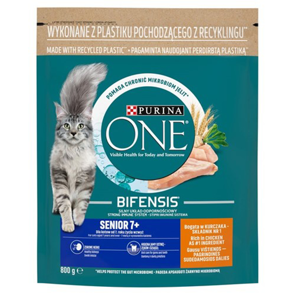 Kép PURINA One Bifensis Senior 7+ - dry cat food - 800 g