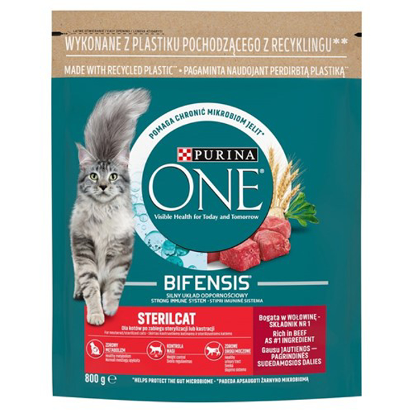 Kép PURINA One Bifensis Sterilcat Beef - dry cat food - 800 g