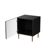 Kép JUNGLE 53.5x40.5x44 black matt + golden legs Bedside table 2 pcs. (JUNGLE SZN CZ)