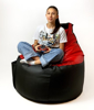 Kép Go Gift Player sack Sako pouffe black-red XXL 130 x 90 cm