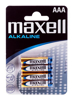 Kép Maxell Battery Alkaline LR-03 AAA 4-Pack Single-use battery (MX-164010)