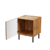 Kép JUNGLE 53.5x40.5x44 oak wotant + black legs Bedside table 2 pcs. (JUNGLE SZN WO)