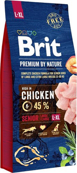 Kép Brit Premium by Nature Senior L+XL Apple, Chicken, Corn 15 kg