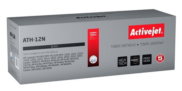 Kép Toner tintapatron Activejet ATH-12N (replacement Canon, HP 12A CRG-703, FX-10, Q2612A Supreme 2 300 pages black)