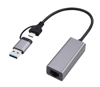 Kép Gembird A-USB3AC-LAN-01 USB 3.1 + type-C Gigabit network adapter, space grey (A-USB3AC-LAN-01)