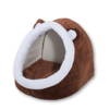 Kép GoGift doghouse with ears lair 40 x 45 x 34 cm brown-white