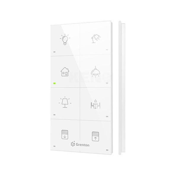 Kép GRENTON TOUCH PANEL GRENTON / 8 TOUCH AREAS / TF-BUS / WHITE GLASS FRONT (TPA-208-T-02)