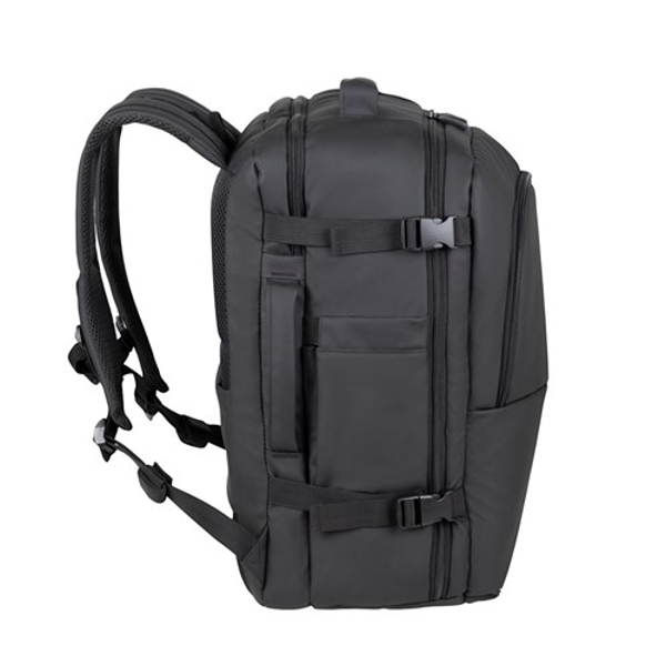 Kép RIVACASE 8465 backpack for laptop 17.3'' Tegel ECO, black, waterproof material, eco rPet, pockets for smartphone, documents, accessories, clothing space, side pocket for water bottle (RC8465_BK)