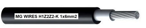 Kép MG Wires // 1x6mm2, 0.6/1kV black H1Z2Z2-K-6mm2 BK, 500m spool (H1Z2Z2-K-6MM2/500M)