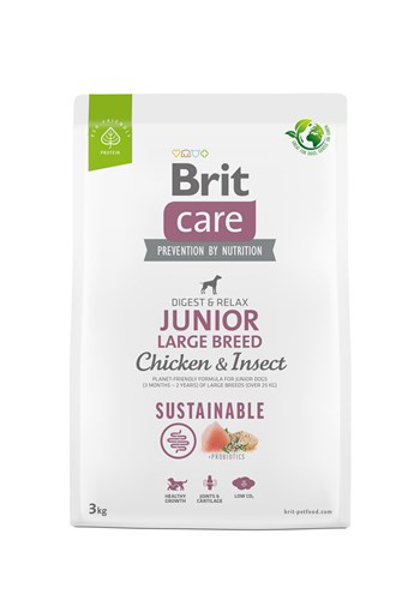 Kép BRIT Care Dog Sustainable Junior Large Breed Chicken & Insect - dry dog food - 3 kg