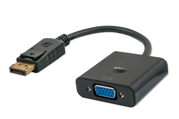 Kép Adapter SAVIO CL-90 (DisplayPort M - D-Sub (VGA) F 0,20m black color)