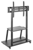 Kép Manhattan TV & Monitor Mount, Trolley Stand, 1 screen, Screen Sizes: 37-100'', Black, VESA 200x200 to 800x600mm, Max 150kg, Shelf and Base for Laptop or AV device, Height-adjustable to four levels: 862, 916, 970 and 1024mm, LFD, Lifetime Warranty (462334)
