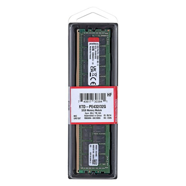 Kép Kingston Memória 32GB DDR4-3200Mhz Reg ECC Module (KTD-PE432/32G)