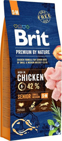 Kép Brit Premium by Nature Senior S+M 15 kg Apple, Chicken, Corn