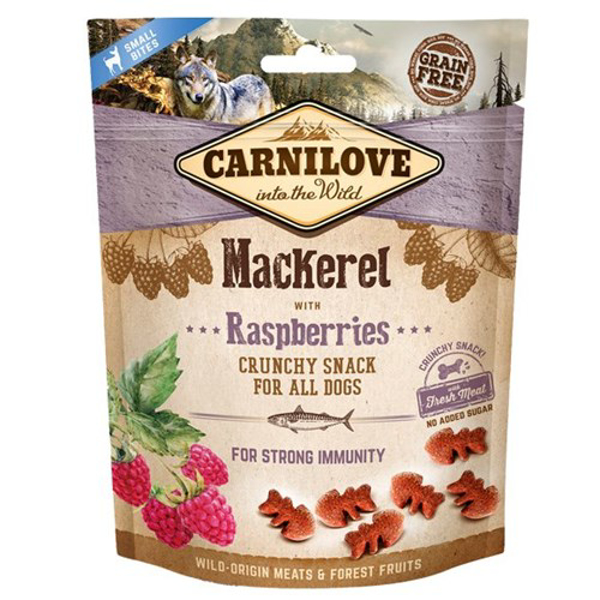 Kép CARNILOVE Fresh Crunchy Mackerel + Raspberries - dog treat - 200 g