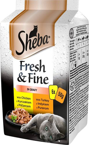 Kép Sheba Fresh & Fine Mini Poultry Dishes in Sauce 6 x 50g