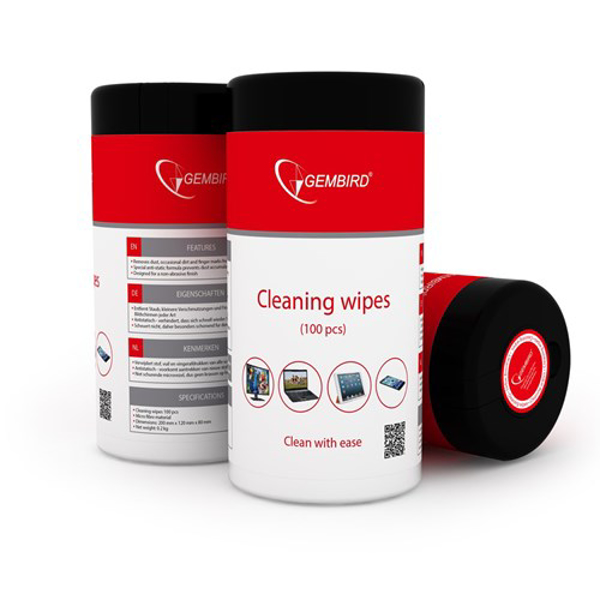 Kép GEMBIRD CLEANING WIPES 100 PIECES